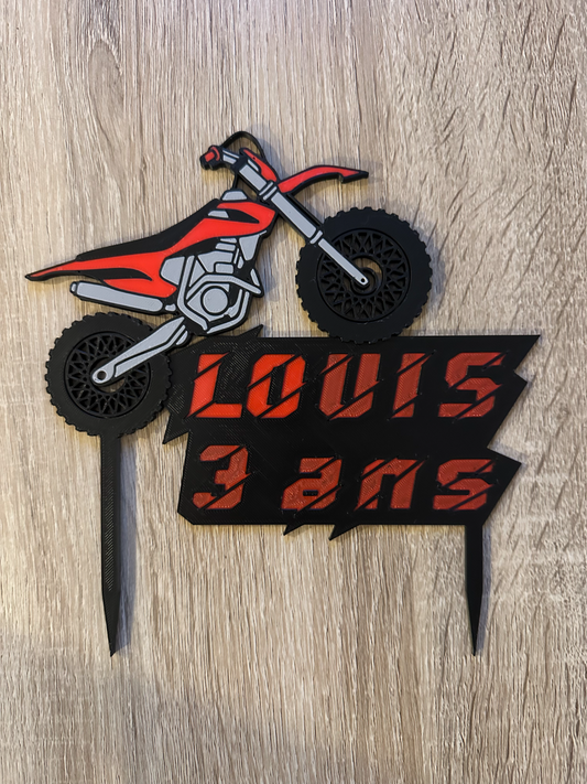 Motocross Kişiselleştirilebilir Pasta Süsü