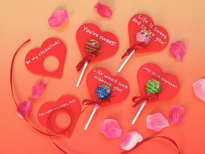 Sevgililer Günü Lolipop Tutucu